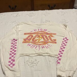 AC/DC High Voltage Long Sleeve Cropped T-Shirt